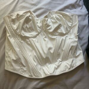 Elegant White Bustier Top